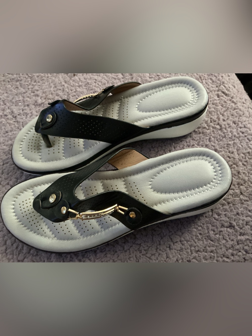 Black Women's Comfort Slide Sandals